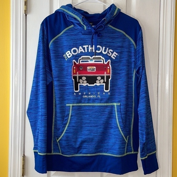 THE BOATHOUSE Hoodie Blue Sweatshirt Size Small - Picture 2 of 16